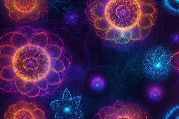 abstract background with flowers