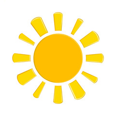 sun icon isolated on transparent background