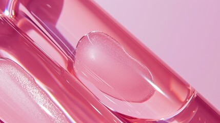  a close up of a bottle of liquid with a heart shaped drop of liquid on the top of the bottle and a drop of liquid on the bottom of the bottle.