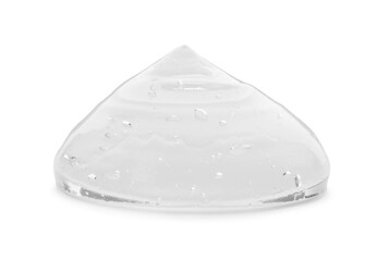 Sample of clear cosmetic gel isolated on white
