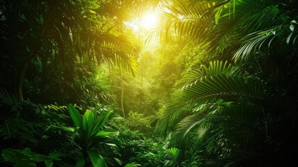 Refreshing Nature's Delight- A Wallpaper Background of Lush Green Forest