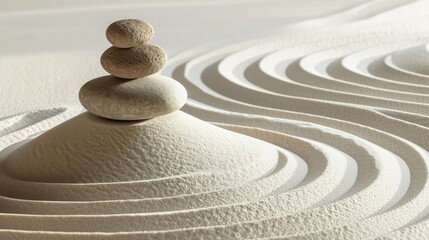 Fototapeta na wymiar Tranquil Zen Garden- A Serene Wallpaper Background for Mindfulness