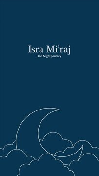 Isra Mi'raj Line Art Style Animated