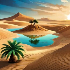 Palmera en el desierto