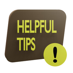3 D illustration of tips and trick icon 