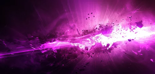 Fotobehang Purple abstract light burst with radiant energy and texture. © Jan