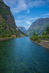 Fototapeta premium Valley River during a Norweign Summer