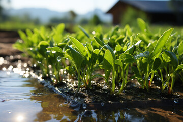Planting hydroponic watercress in the open field
