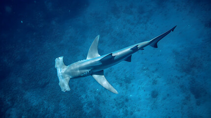 Fototapeta na wymiar hammerhead shark aerial view
