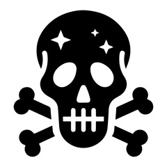 Danger skull Sign Icon vector silhouette.ai, minimal Danger skull Sign Icon vector silhouette