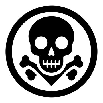 Danger skull Sign Icon vector silhouette.ai, minimal Danger skull Sign Icon vector silhouette