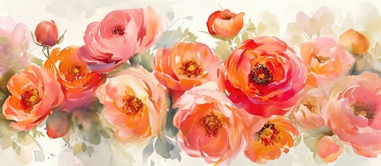 Stunning blooms for a card or a watercolor reference, a perfect holiday present. - obrazy, fototapety, plakaty