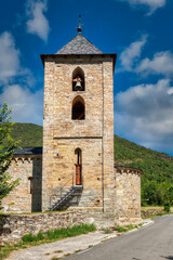 Fototapeta na wymiar Coll town in The Bohí Valley is the largest municipality in the Catalan region of Alta Ribagorza