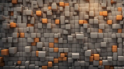 Crumbling Minecraft wall. Minecraft world earthquake. Minecraft texture. Generative AI.