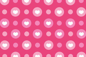 Vector love heart pattern, vector hand drawn Valentine's Day pattern, Valentine's Day background.