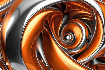 Oranges Fraktal Hintergrund mit Farbverlauf © Pixelot