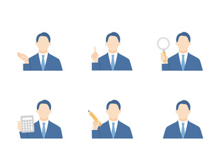 ビジネスマンのアイコンセット