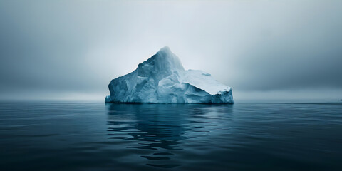 Iceberg in the ocean global warming concept
