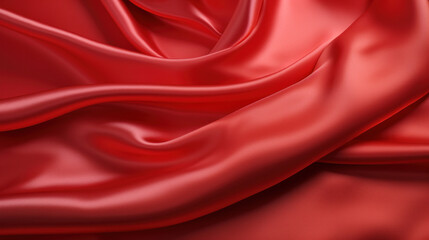 Obraz premium Vivid tulips on luxurious red satin create a striking contrast, perfect for a bold statement in decor or themed events.