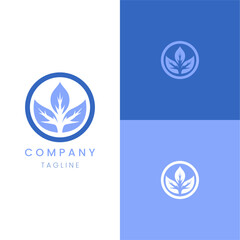 Tranquil Leaves Calm Emblem Design