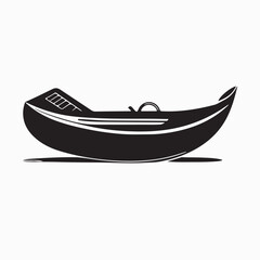 boat on white background