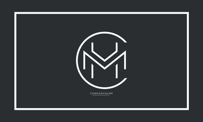 CHM or HMC Logo Alphabet Letters Monogram