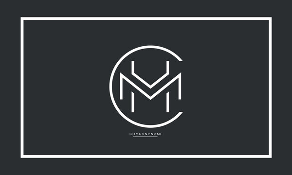 CHM or HMC Logo Alphabet Letters Monogram