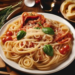 delicious italian food illustration background