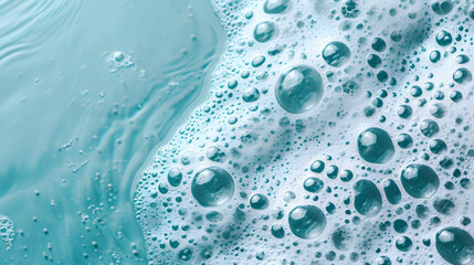 Close up soap foam with bubbles background