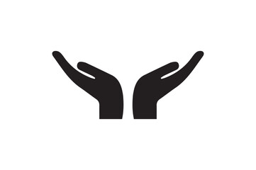 helping hand or hand care graphic element icon