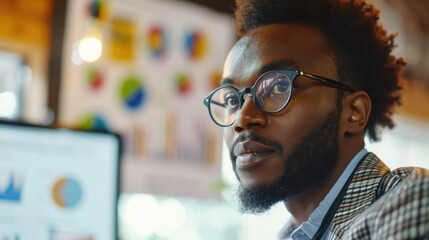 Portrait of an insightful market researcher analyzing consumer trends and preferences