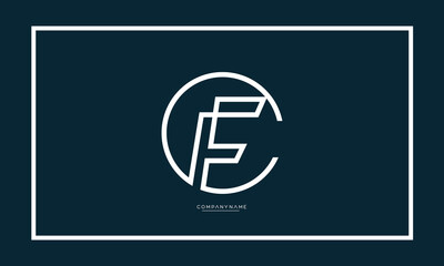 CF or FC Alphabet Letters Logo Monogram