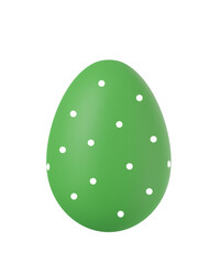 easter egg on isolated transparent background