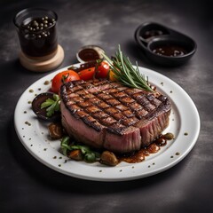 delicious steak illustration background