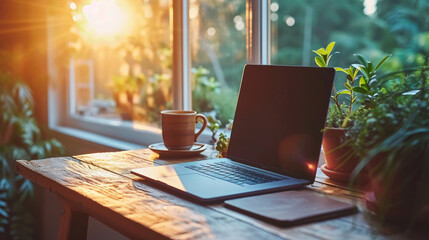 Morning Productivity A Cozy Home Office Nook