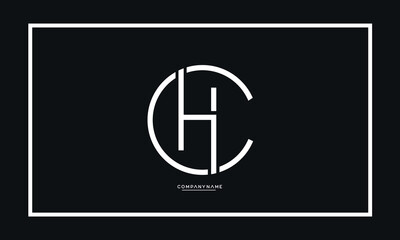 CH or HC Alphabet Letters Logo Monogram