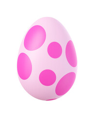 easter egg on isolated transparent background
