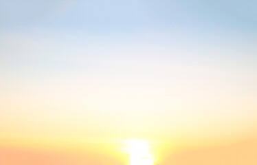 Light panorama sunset sky background
