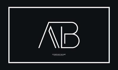 Alphabet letters icon logo AB or BA	
