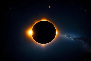 Fototapeta premium Solar eclipse background