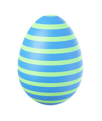 easter egg on isolated transparent background