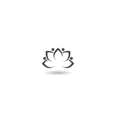 Lotus logo icon with shadow