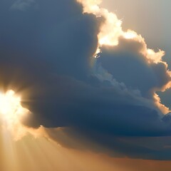 background of the sun behind the clouds