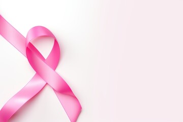 pink cancer ribbon isolated on white background