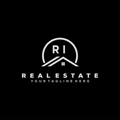 Initial Logo Real Estate Elements Stock Vector	