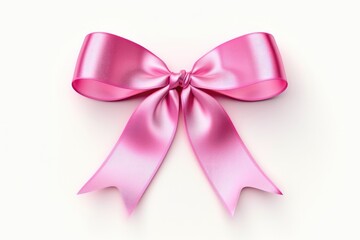 pink bow isolated on white