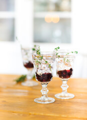 Fresh cold drinks with herbs