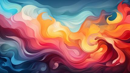 Obraz premium Dynamic Abstract Background: Vibrant, Geometric, Artistic Design with Colorful, Textured, and Surreal Elements