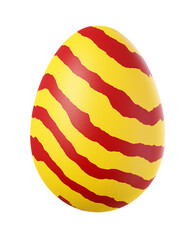 easter egg on isolated transparent background