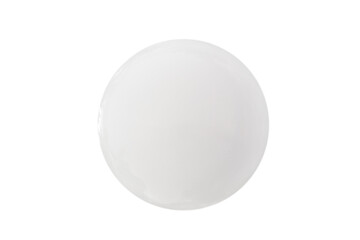 White ball isolated on white background